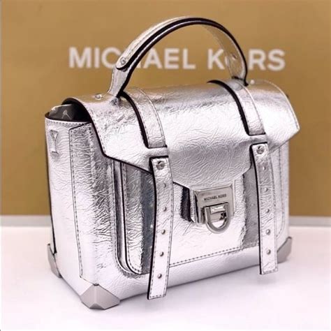 michael kors bags michael kors manhattan medium satchel stores|Michael Kors manhattan silver bag.